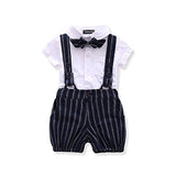 Ferenyi US Baby Boys Bowtie Gentleman Romper Jumpsuit Overalls Rompers