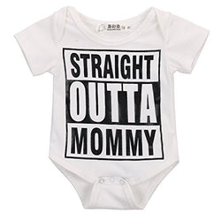 Baby Girl Boy Clothes Straight Outta Mommy Bodysuit Romper Jumpsuit Outfits