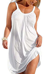 Cami-sunny Women Summer Casual Relaxed Strappy Sleeveless Beach Short Mini Dress