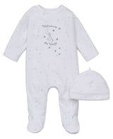 Little Me Unisex Baby 2 Piece Footie and Cap Set - Free + Shipping