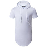 OLRIK Men's Hipster Hip Hop Hoodie Side Zipper Tshirt