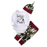 Baby Girls Daddy's Little Girl Long Sleeve Bodysuit and Deer Pants Outfit with Hat