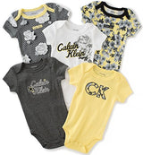 Calvin Klein Baby Girls' Assorted Short Sleeve Bodysuit (Pack of 5)