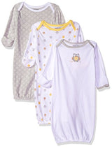 Luvable Friends Unisex 3 Pack Cotton Gown