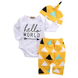 Unisex Toddler Infant Newborn Girl Boy Baby Bear Romper Pants 3pcs Outfits Set