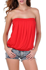 ANGVNS Women's Sexy Pleated Club wear Party Top Blouse for Party,Cocktail ,Causal